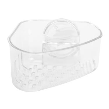 Imagem de Brrnoo Rack de Canto para Pia Com Ventosa, Esponja Triangular de Cozinha e Suporte para Purificador Com Revestimento à Prova de Odor, para Instalação Sem Furadeira e Coleta de Restos (Transparente)
