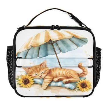 Imagem de Joisal Lancheira infantil com guarda-chuva de praia, lancheira infantil à prova de vazamento