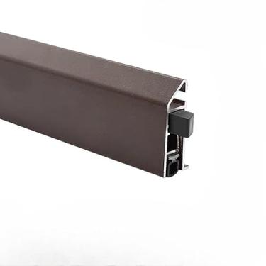 Imagem de Fundo de porta automático montado na superfície, batentes de rascunho de porta, limite automático. 91 cm, instalação sem ferramentas, funciona com portas de madeira, vidro ou metal (BrownRigth)