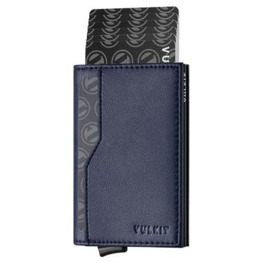 Imagem de Carteira VULKIT Card Holder RFID Blocking Navy para 12 cartões