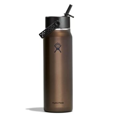 Imagem de Hydro Flask Tampa de canudo larga leve de 947 ml - Garrafa de água de aço inoxidável isolada - Obsidiana para caminhadas, viagens