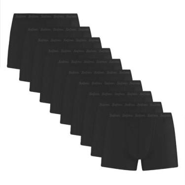 Imagem de Kit 10 Cueca Boxer Masculina Adulta Forro 100% Algodão Tecido Confortá