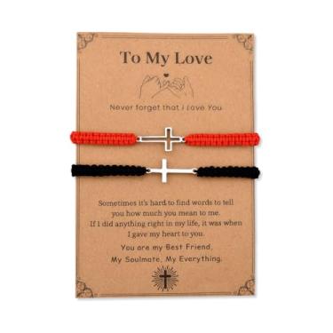 Imagem de YangQian Pulseira de Deus da Oração do Senhor para homens e mulheres, presente católico religioso cristão para ele, presente de batismo de comunhão, Small, Zinco, Sem Pedra Preciosa