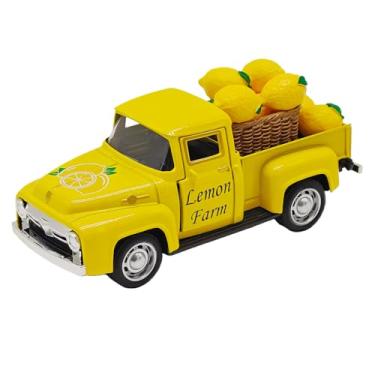 Imagem de YimiBloss Decoração de cafeteria vintage mini metal com placa de café e acessórios de livro para estação de café (amarelo-limão)