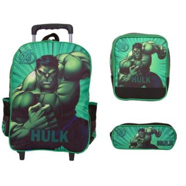 Imagem de Mochila Infantil Rodinhas Menino Incrível Hulk Toys 2U