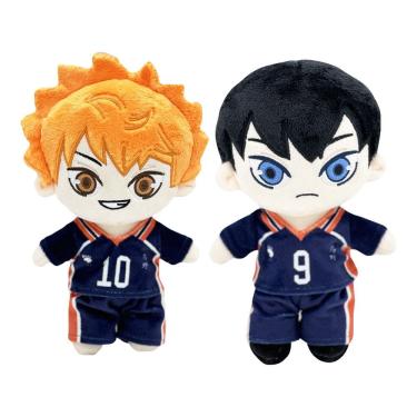 Imagem de Brinquedo de boneca de pelúcia Haikyuu!! Pacote com 2 unidades de voleibol de anime para meninos de 14 a 25 cm