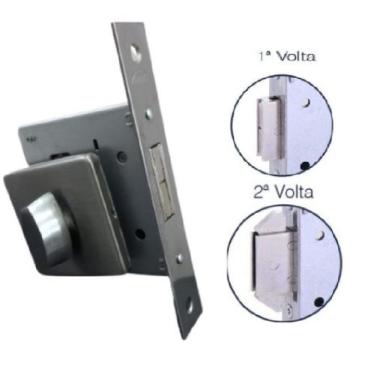 Imagem de Fechadura Arouca 5006 Banheiro Porta de correr Roseta quadrada, Escova