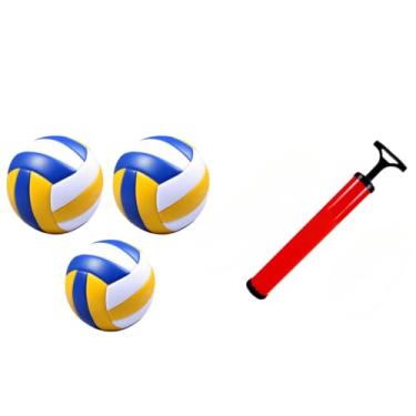 Imagem de Kit 02 Bola De Vôlei De Praia + Bomba De Encher Bola e Quadra Tamanha Oficial Profissional(01 Unidade + Bomba)