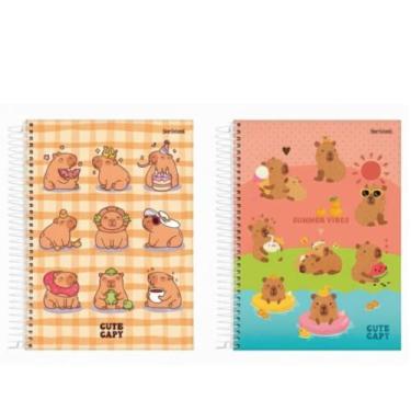 Imagem de Kit c/ 2 caderno univ. capivara c/ 10m 160 folhas - jandaia