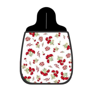 Imagem de Lixeira De Carro Organizador Lixinhocar Floral Mini Flores Vermelhas