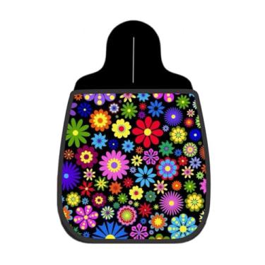 Imagem de Lixeira De Carro Organizador Lixinhocar Floral Multi Cores Preto