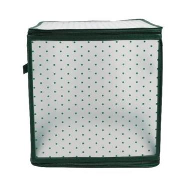 Imagem de Caixa De Armazenamento Dobrável Com Bolinhas Coloridas De Natal, 64 Co