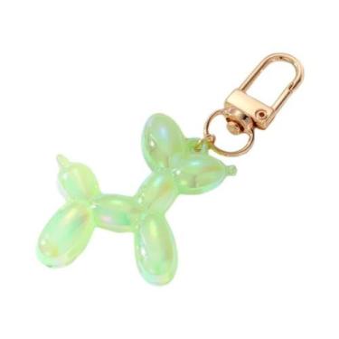 Imagem de Chaveiros De Cão Balão Em Resina Multicolorida Com Argola De Metal Dou