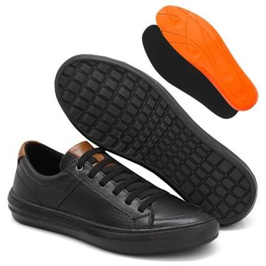 Imagem de Sapatênis Masculino Tênis Couro Legítimo Confortável Palmilha De Gel-Masculino