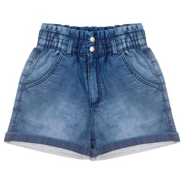 Imagem de Shorts Juvenil Look Jeans Moletom Jeans - UNICA - 4-Feminino