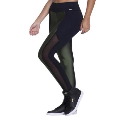Imagem de Calça legging com recorte Selene - 24611.001 - Verde militar-Unissex