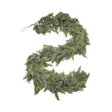 Imagem de Guirlanda De Cedro Artificial Realista Para Porta Da Frente Decoração 