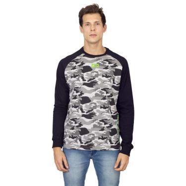 Imagem de Camiseta HD Manga Longa Raglan Camuflada Masculina-Masculino