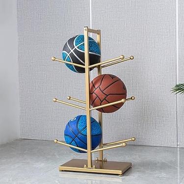 Imagem de ZDJZMGZ Suporte de basquete para armazenamento de bola, vertical, horizontal, organizador de armazenamento vertical para academia, escola, camada D 3