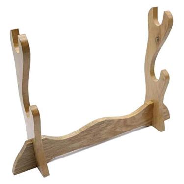 Imagem de U5GAAALPPQ9 Acessórios de mesa Suporte de espada Suporte de parede Samurai Suporte de espada de madeira Katana Wakizashi Suporte de espada