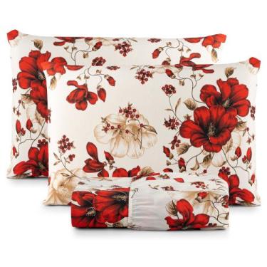 Imagem de Jogo De Lençol Casal 3 Peças Basic Estampado 180 Fios Percal - Lonhnho