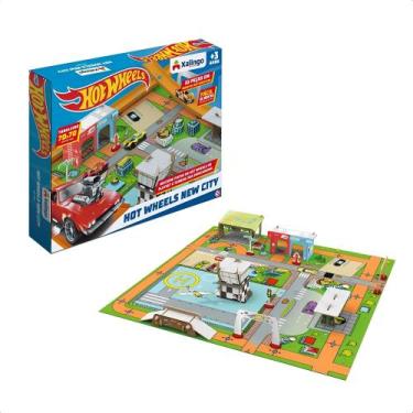 Imagem de Brinquedo Playset Hot Wheels New City 33 Peças Infantil +3 Anos Colori