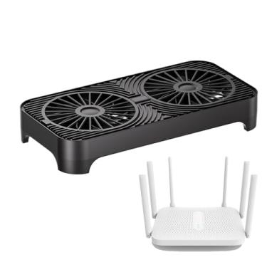 Imagem de Ventoinha De Arrefecimento Para Router - Base de Arrefecimento WiFi Amiga do Sono Anti-Choque | Ventiladores De Dissipador De Calor Do Router - Para Empresas Casa Dormitório Apartamento Aluguel Quarto