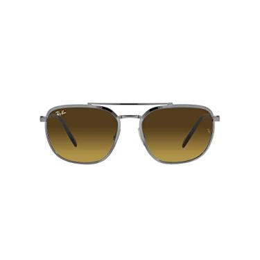 Imagem de Ray-Ban Óculos de sol quadrados femininos Rb3708, Bronze metálico/marrom dégradé, 59 mm