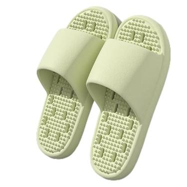 Imagem de Sapatos de chuveiro com furos para homens e mulheres, chinelos de chuveiro antiderrapantes, sandália de banheiro roxo verde, Verde, 7.5-8 Women/6.5-7 Men