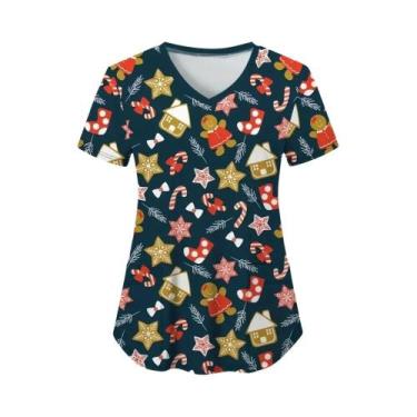 Imagem de Uniforme De Enfermeira Veterinária De Verão Com Estampa De Desenho Ani