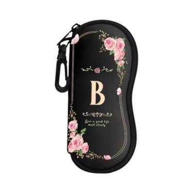 Imagem de Estojo De Óculos De Sol Unissex Leve Com Zíper Design De Letras A-Z Pa