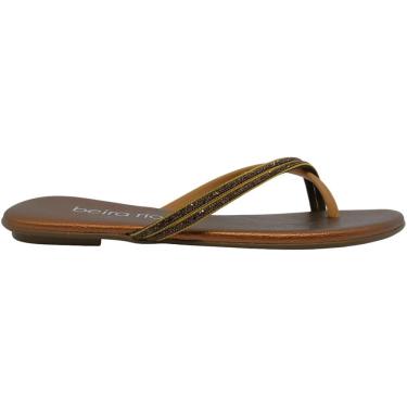 Imagem de Rasteirinha Feminina Casual Dia a Dia Passeio Verão Conforto Tira com Strass Beira Rio 8384.772