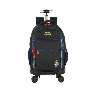 Imagem de Mochila De Rodas Super Mario Bros Meninos Infantil Passeio