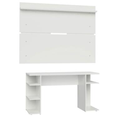 Imagem de Mesa Gamer e Painel para TV até 65" Branco Madesa