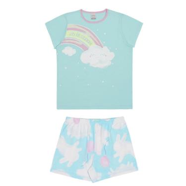 Imagem de Pijama Infantil Menina Nuvens Azul Alakazoo-Feminino
