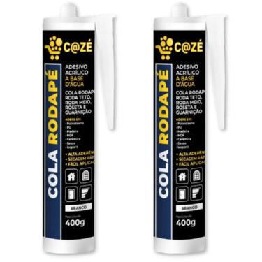Imagem de Kit 02 Cola Rodapé Sanca Moldura Colagem Extra Forte - Caze