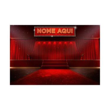 Imagem de Painel de Lona Cinema Cortina Personalizável - Fabrika de Festa, 120x0