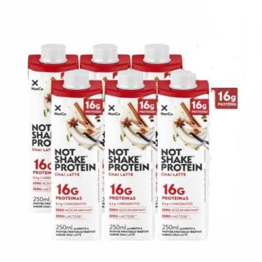 Imagem de Kit 6 Suplemento NOT SHAKE Protein 16g Chai Latte 250ml - NotCo