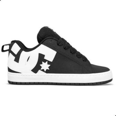 Imagem de Tênis DC Shoes New Court Graffik SD Unissex | Preto Branco-Unissex