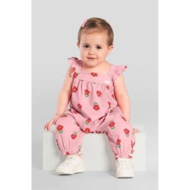 Imagem de Macacão bebê menina de flores Brandili Baby-Unissex
