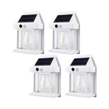 Imagem de Lâmpada De Parede Solar LED À Prova d'Água Para Jardim Externo Com Sen