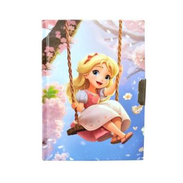 Imagem de Diário da menina no balanço com cadeado 56 folhas - Sanxia, C