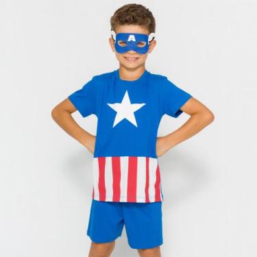 Imagem de Pijama Infantil Capitão América Avengers - Marvel 52.05.0048, 8