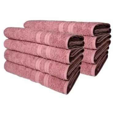Imagem de Kit 8 Toalhas De Banho Lisboa 100% Algodão 430g/m 80x150cm Rosê - TOAL