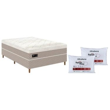 Imagem de Cama Box (Box + Colchão) Casal Umaflex Verona - Molas 56cm Altura + 2 