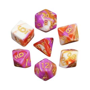 Imagem de Conjunto De Dados Coloridos 7 Peças Para Amantes De Jogos De Tabuleiro