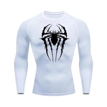 Imagem de Camiseta De Compressão Masculina Com Estampa De Aranha De Secagem Rápi