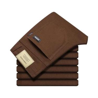 Imagem de Calças Jeans Slim Masculinas plus Size Em 3 Cores, Largas E Retas, Em 