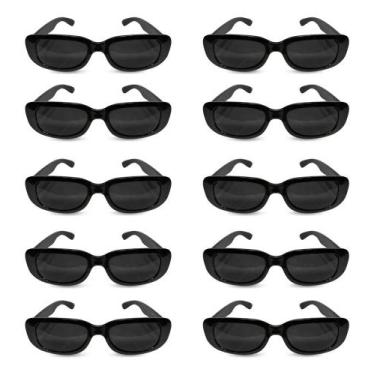 Imagem de Kit 10 Óculos Retro Tik Tok Festas Eventos Despedidas Pretos - Óculos 