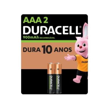 Imagem de Pilha Recarregável AAA Pequena DURACELL com 2 unidades